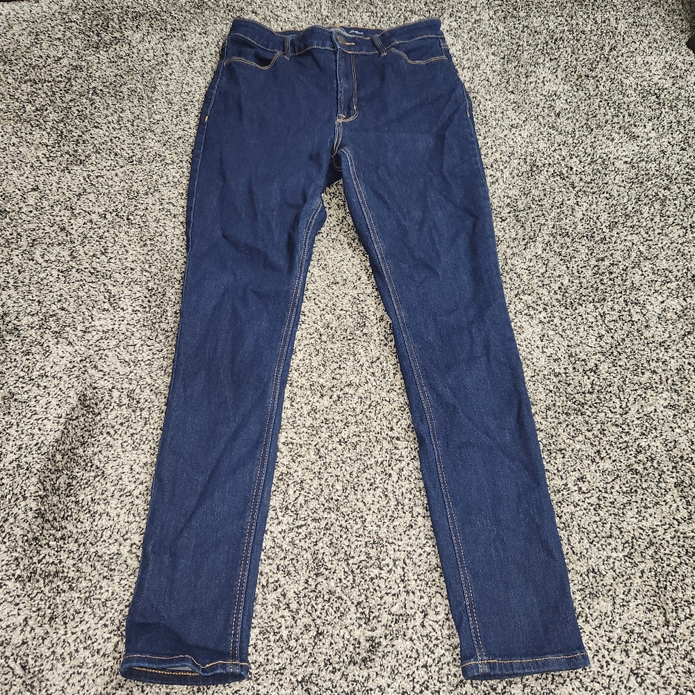 old navy super skinny‎ high rise Women's Size 12, Stretch Darkwash Clean Cut